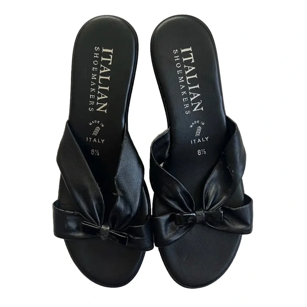 Italian ShoeMakers‎ Made in Italy 🇮🇹 Black Sandals Size 8 1/2
